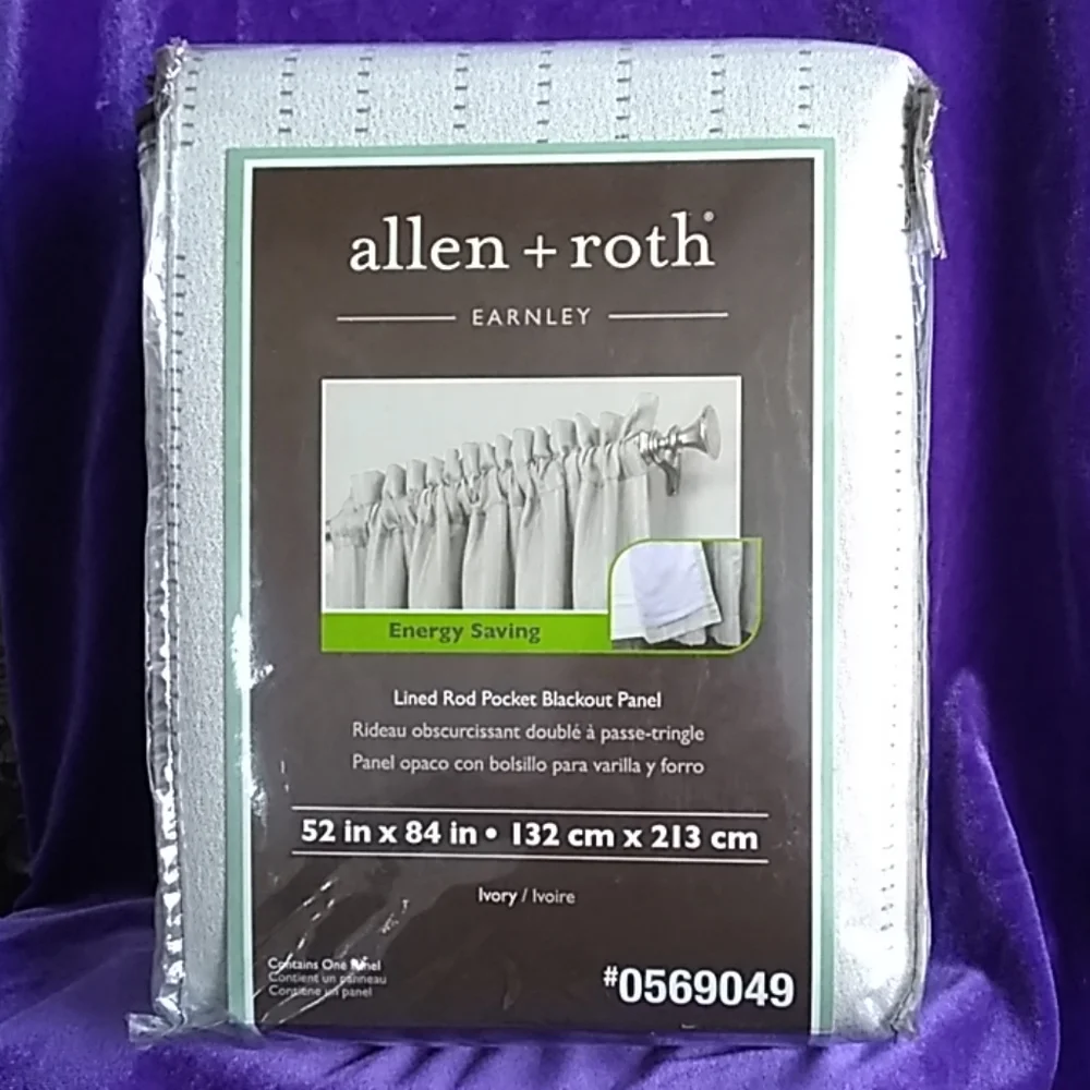 allen+roth Earnley Lined Rod Pocket Blackout pnl